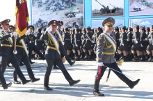 Иштироки ҳайати шахсии Академияи ВКД дар паради ҳарбӣ бахшида 25-умин солгарди Гвардияи миллӣ