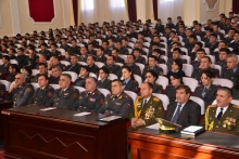 Ҷашни ботантанаи 26-солагии таъсисёбии Қувваҳои мусаллаҳи кишвар дар Академияи ВКД