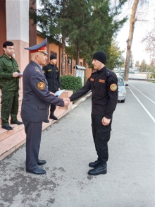 Таҷлили 27 солагии Қувваҳои муссалаҳ дар Коллеҷи милитсияи ВКД